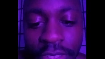 Purple lights while naked 6