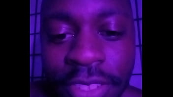 Purple lights while naked 6