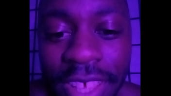 Purple lights while naked 6