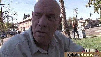 First time ebony with a group of white dicks 11