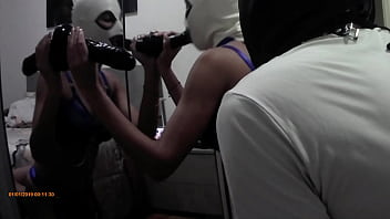 Milf takes a cock in her mouth and pussy and plays with two big dildos