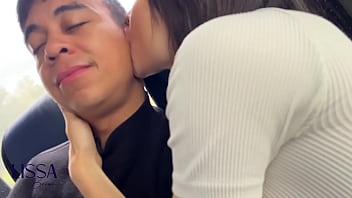 Dirty couple piss and cum a train and kiss with cum on face and suck nose with walk and piss on wet pants