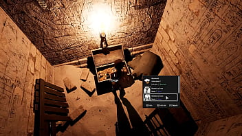 An ancient statue awakens and destroys lara's pussy by filling it with sperm hentai game 3d