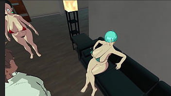 Chichi is bulma with sexy bikinis 3d