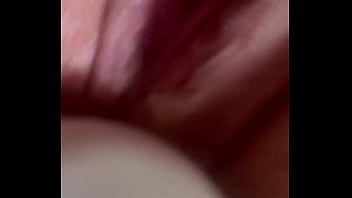 Slut dripping red and cumming with toy