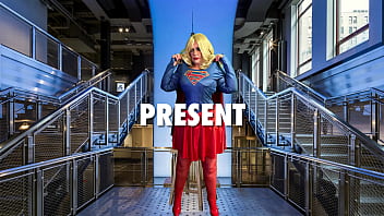 Mature dc marvel cosplay supergirl gives spiderman a blowjob