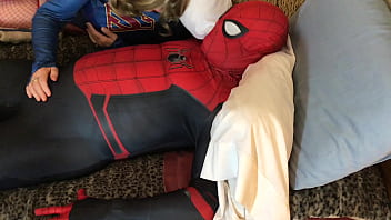 Mature dc marvel cosplay supergirl gives spiderman a blowjob