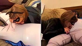 Cartoon mature batgirl pleasures batman with her mouth