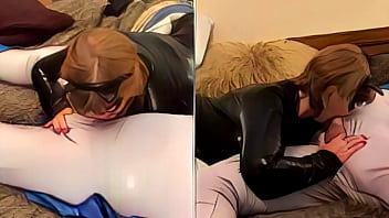 Cartoon mature batgirl pleasures batman with her mouth