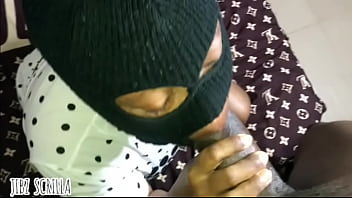 Blowjob sweet pussy and juicy breast for big black cock royal cocky king