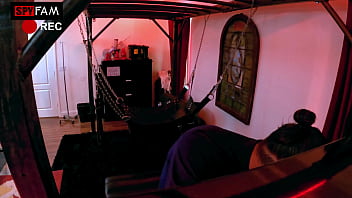 Madison summers begs stepdad to tie her up in his sex dungeon