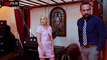 Madison summers begs stepdad to tie her up in his sex dungeon