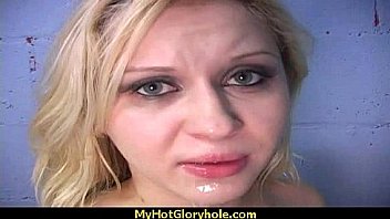 Interracial white lady confesses her sins at gloryhole 30