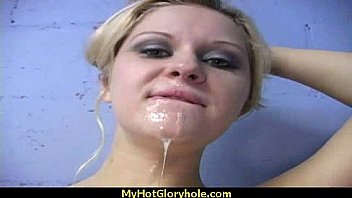 Interracial white lady confesses her sins at gloryhole 30