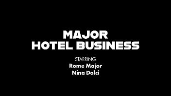 Brunette nina dolci gets fucked in the ass and pussy by rome major