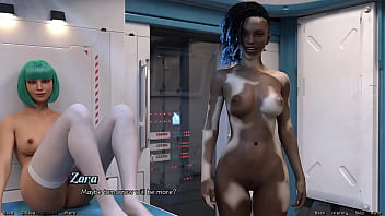 Stranded in space #172 fucking my hot doctor while vitiligo girl swallows my cum