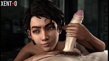 The walking dead's clementine strokes cock