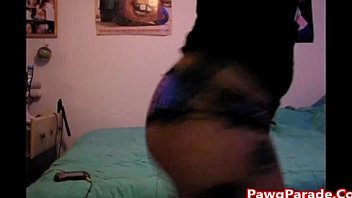 Girl shakes her big white booty