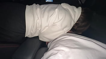 Picked up a whore and fucked her mouth in the car