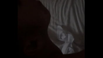 Pov in a dark motel room with filipina petit screamer