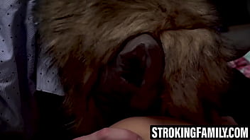 Two dick sucking teens throatfuck hung stepdaddy raw