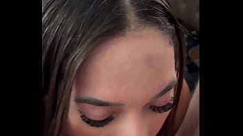 Latina gostosa nasty deepthroat casting – ball sucking & pov cum in mouth