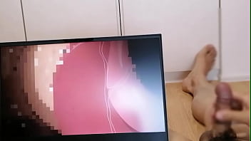 Horny Otaku Moaning Jerking Off Big Dick While Watching Cute Dark Skin Young Girl Fuck Hot Hentai Anime Camshot Pov thumbnail