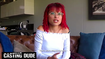 Petite redhead latina teen stretched by big cock in fake job interview