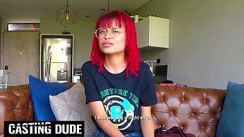 Petite redhead latina teen stretched by big cock in fake job interview