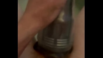 Cumming hard at the end having fun in the bathtub