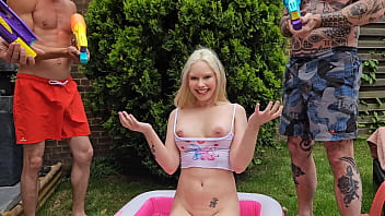 Summer dap vibes vivian lola 3 on 1 hardcore double anal cum in mouth and anal creampie