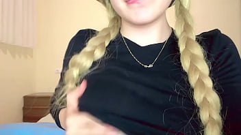 Cute college girl fingers her ass and squirts on her stepbrother's bed homemade porn