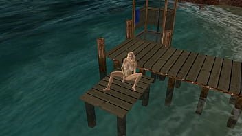 Beach shower ma naked babe toys her soaked pussy outdoors