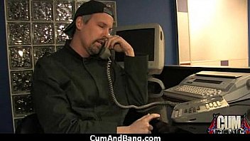 Black chick gets gangbanged by a group of white guys 19