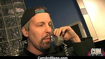 Black chick gets gangbanged by a group of white guys 19