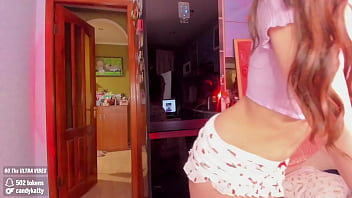 Show of rinushka close up in front of the cam