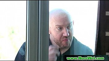 Gorgeous babe gives a nuru massage 21