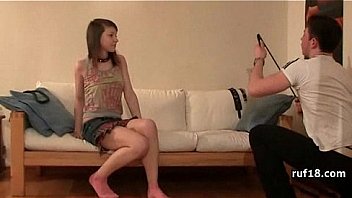 Teenie fucked in hard bondage