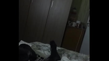 My first time ever wearing latex stockings gloves