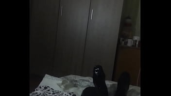 My first time ever wearing latex stockings gloves