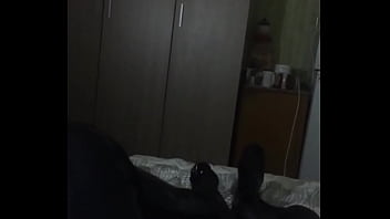 My first time ever wearing latex stockings gloves