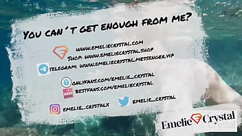 Emelie crystal outdoor thick dildo in the ass