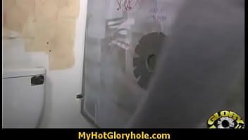 I sneak black bj as i fuck husband thrue gloryhole 10
