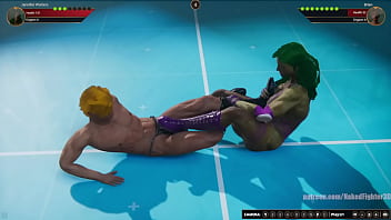 Jennifer vs brian nf3d mixed kinky femdom combat