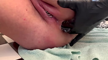 Anal 3 finger masturbate and asshole working and pee on the end