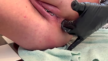 Anal 3 finger masturbate and asshole working and pee on the end