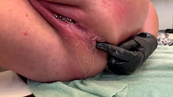 Anal 3 finger masturbate and asshole working and pee on the end