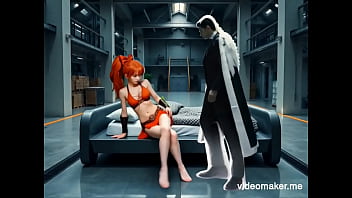 A Small Very Cute Young Woman With Long Orange Hair Will Be Surprise By An Evil Genius On An Island thumbnail