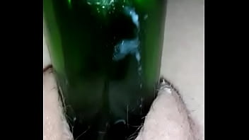 Gf fucking a bottle very wet