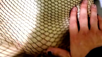 Ahegao slut tied up and teased with a big cock